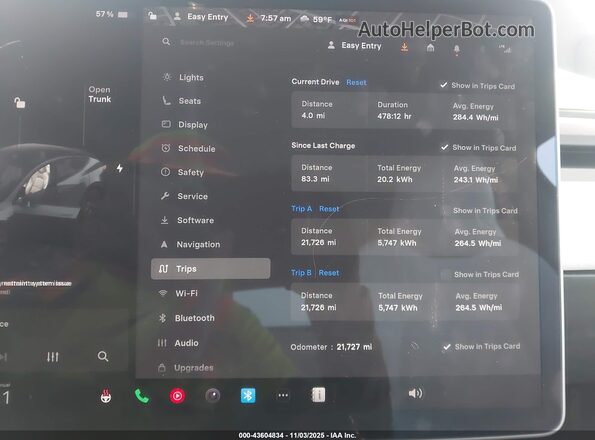 7SAYGDED1RF121204 2024 TESLA MODEL Y Gray უკანა სავარძლების ხედი