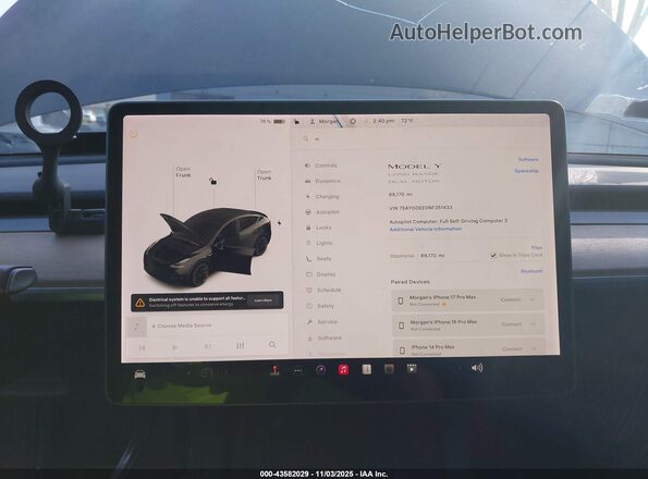 7SAYGDEE0NF351433 2022 TESLA MODEL 3 Black 