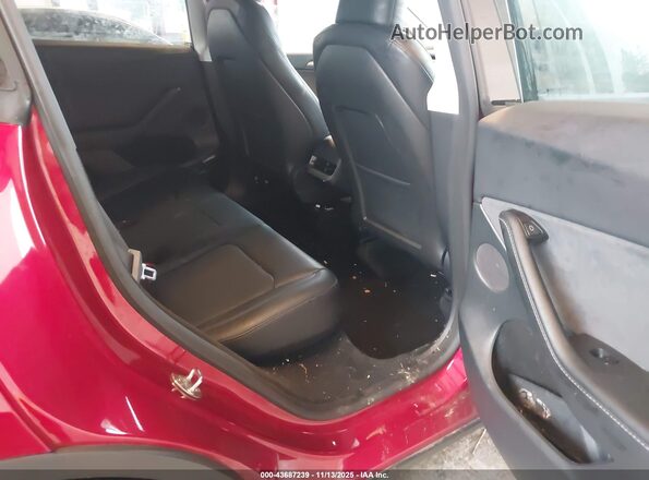 7SAYGDEE6SF237450 2025 TESLA MODEL Y Красный Вид наклейки с VIN-кодом