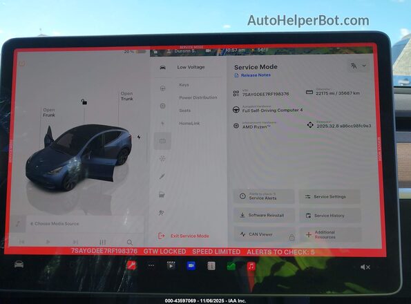 7SAYGDEE7RF198376 2024 TESLA MODEL Y Black უკანა სავარძლების ხედი