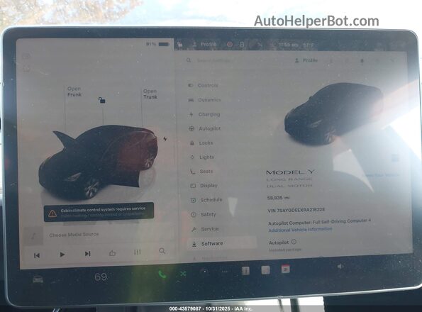 7SAYGDEEXRA218228 2024 TESLA MODEL Y Black 
