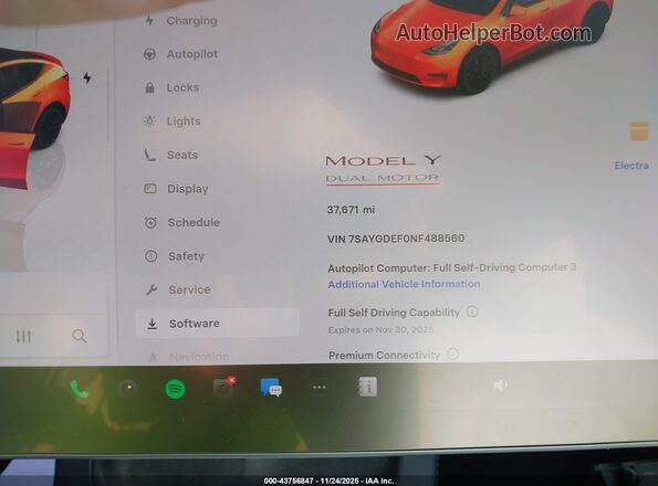 7SAYGDEF0NF488560 2022 TESLA MODEL Y White 