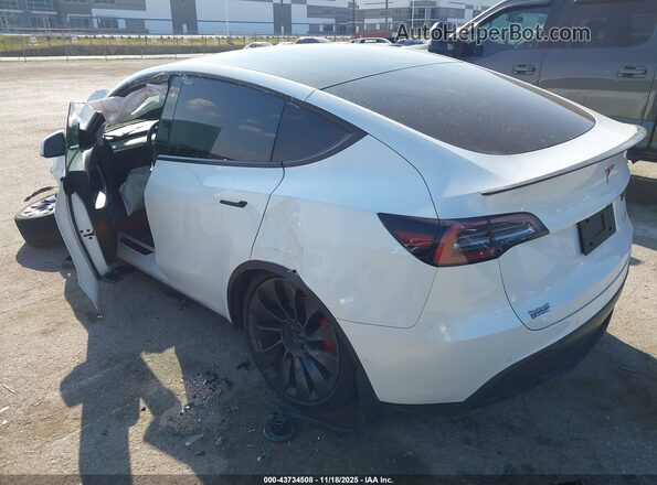 7SAYGDEF1NF337257 2022 TESLA MODEL Y White უკანა მარცხენა