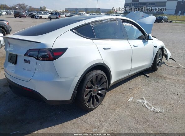 7SAYGDEF1NF337257 2022 TESLA MODEL Y White უკანა მარჯვენა