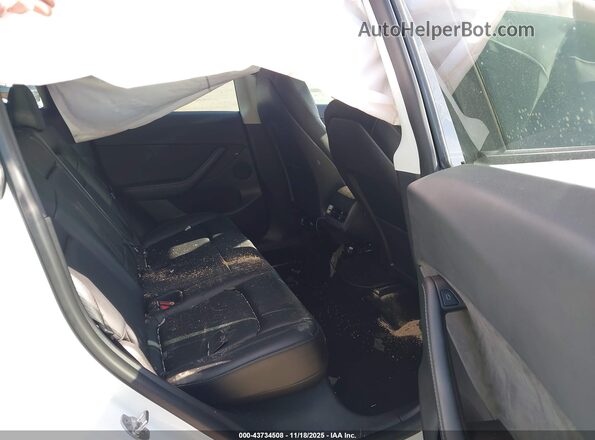 7SAYGDEF1NF337257 2022 TESLA MODEL Y White VIN კოდის სტიკერის ხედი