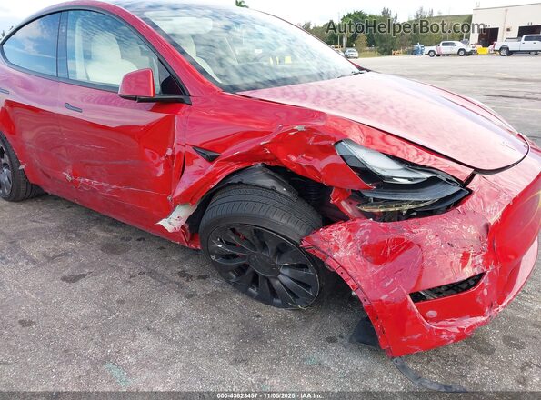 7SAYGDEF1PF924285 2023 TESLA MODEL Y Red Widok z przodu