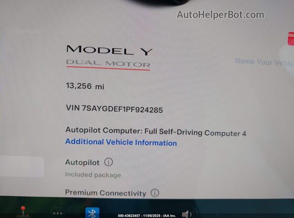 7SAYGDEF1PF924285 2023 TESLA MODEL Y Red 