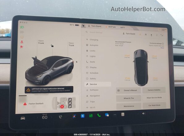 7SAYGDEF3NF506307 2022 TESLA MODEL Y Gray 
