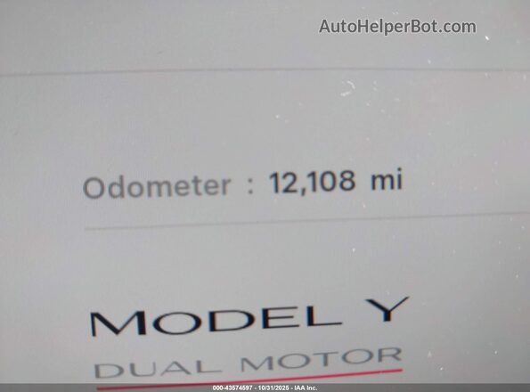 7SAYGDEF7SA350765 2025 TESLA MODEL Y Серый 