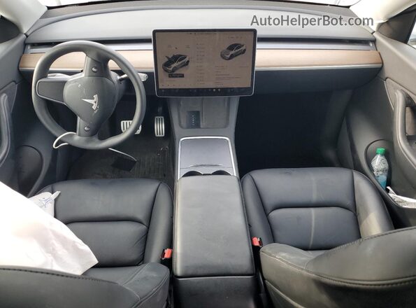 7SAYGDEFXNF452780 2022 TESLA MODEL White Առջևի վահանակի տեսք