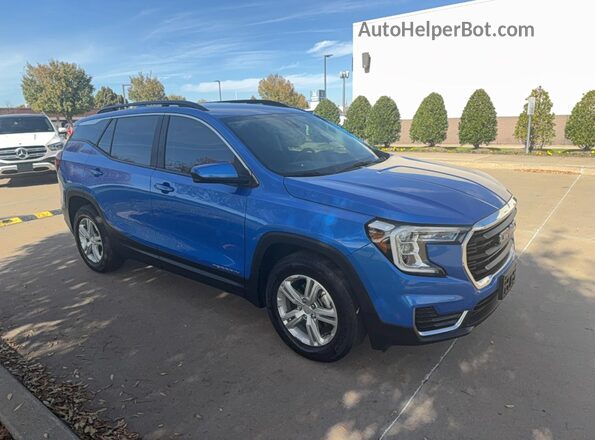 3GKALMEG4RL287758 2024 GMC TERRAIN Синий Задняя левая четверть