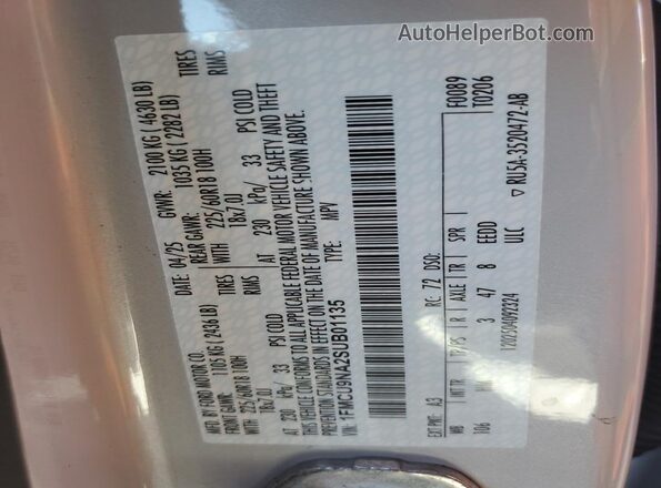 1FMCU9NA2SUB01135 2025 FORD ESCAPE Белый Вид наклейки с VIN-кодом