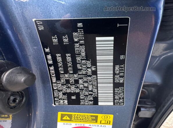 5TDJGRFH1JS037638 2018 TOYOTA HIGHLANDER HYBRID Blue 360 interior view