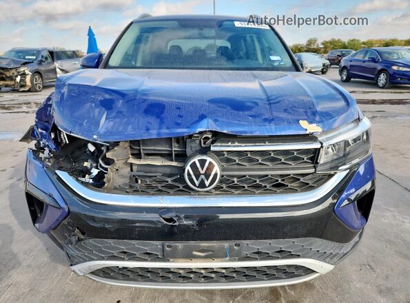 3VVRX7B21NM043536 2022 VOLKSWAGEN TAOS Синий Вид сзади