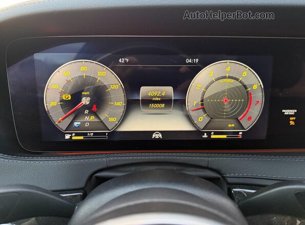 WDDUG8DB4KA489884 2019 MERCEDES-BENZ S Black Սարքավորումների վահանակի տեսք