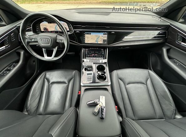 WA1EVAF18MD015075 2021 AUDI Q8 Blue Rear seats view