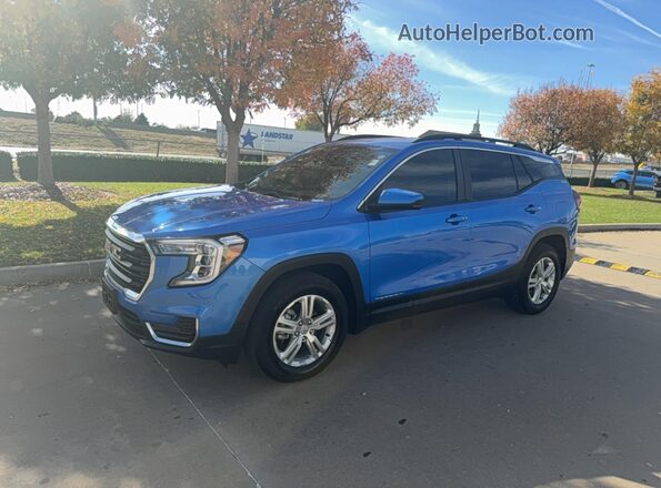 3GKALMEG4RL287758 2024 GMC TERRAIN Синий Задняя правая четверть