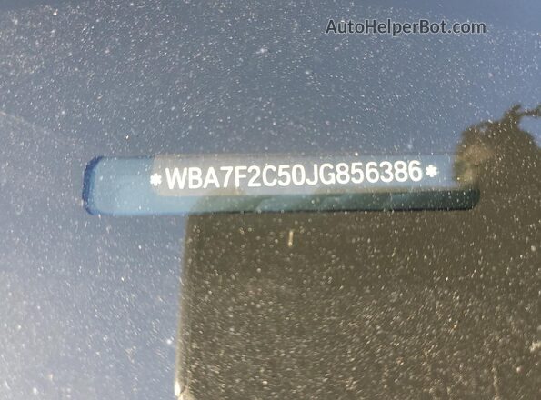 WBA7F2C50JG856386 2018 BMW ALPINA Black Widok naklejki z numerem VIN