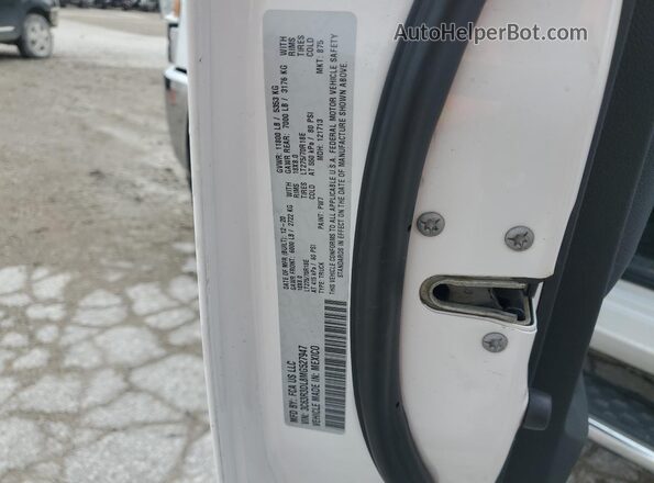 3C63R3DL8MG527947 2021 RAM 3500 White VIN կոդի պիտակի տեսք