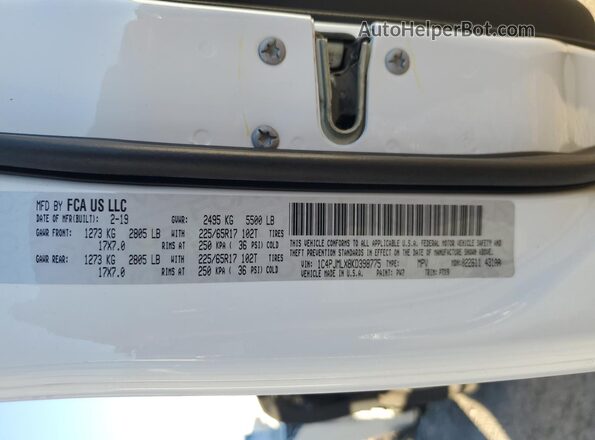 1C4PJMLX8KD398775 2019 JEEP GRAND CHER White სალონის 360-გრადუსიანი ხედი