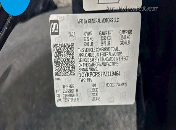 1GYKPCRS7PZ119464 2023 CADILLAC OTHER Black 