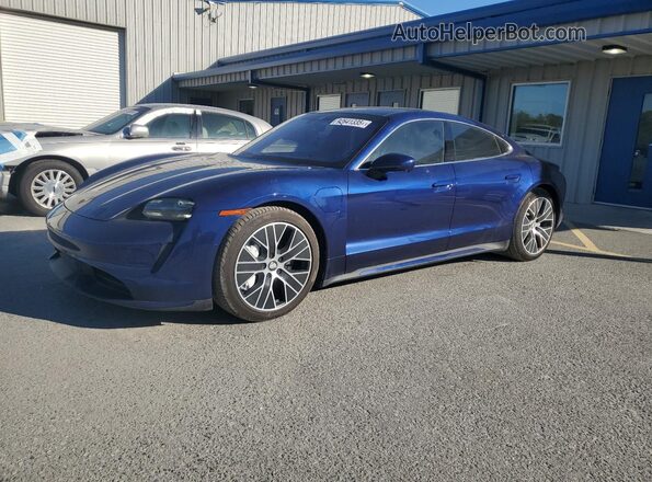 WP0AC2Y10LSA71456 2020 PORSCHE TAYCAN Blue Задня ліва чверть