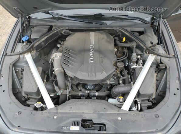 KMTG34LE9KU022936 2019 GENESIS G70 Gray Vista del compartimento del motor
