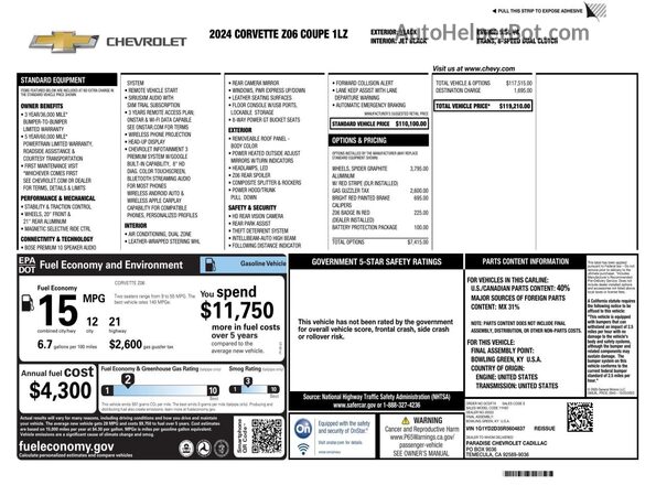 1G1YD2D35R5604837 2024 CHEVROLET CORVETTE Black 