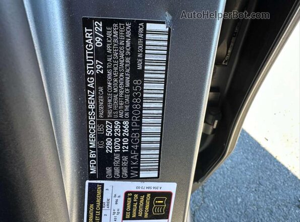 W1KAF4GB1PR088358 2023 MERCEDES-BENZ C Silver Սալոնի հետևի տեսք