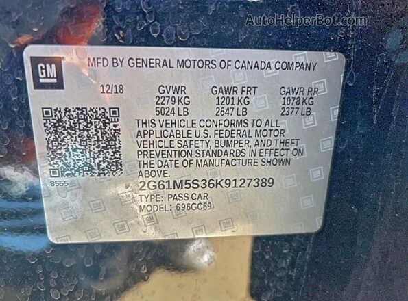 2G61M5S36K9127389 2019 CADILLAC XTS Black 
