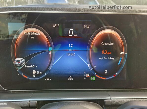4JGFB4KBXNA689679 2022 MERCEDES-BENZ GLE-CLASS Black Вид щитка приладів