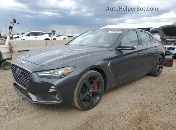 KMTG34LE9KU022936 2019 GENESIS G70 Gray Trasero izquierdo
