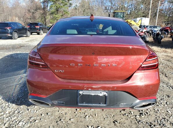 KMTG34SC5SU152504 2025 GENESIS G70 Maroon 