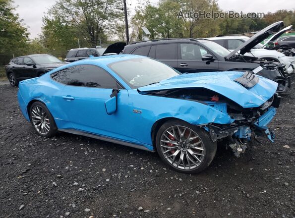 1FA6P8CF3S5407522 2025 FORD MUSTANG Blue Przód prawy