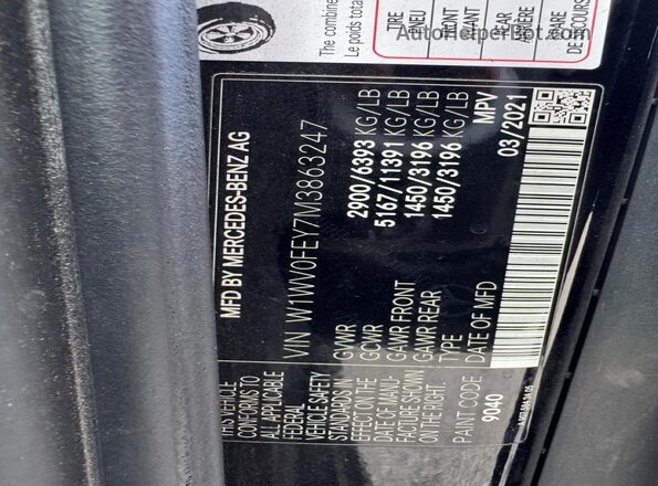W1WV0FEY7M3863247 2021 MERCEDES-BENZ METRIS Black Rear interior view
