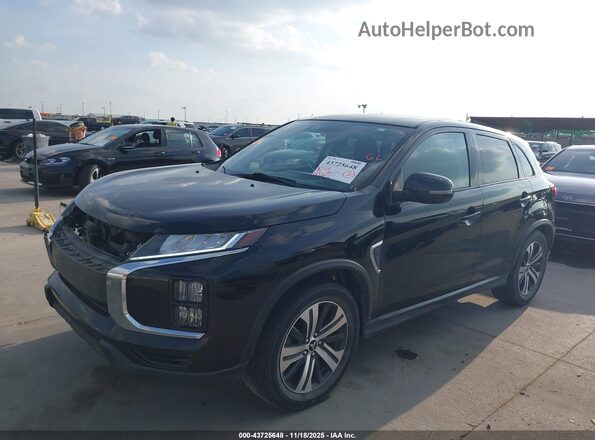 JA4APVAU2MU019429 2021 MITSUBISHI OUTLANDER SPORT Black Առջևի ձախ երեք քառորդ տեսարան