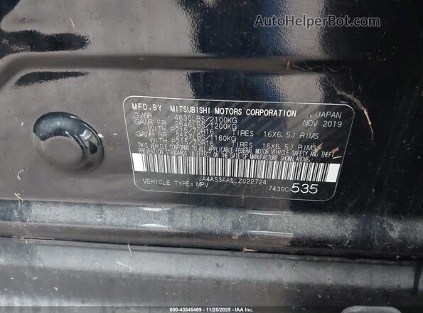 JA4AS3AA5LZ022724 2020 MITSUBISHI ECLIPSE CROSS Black Engine compartment view