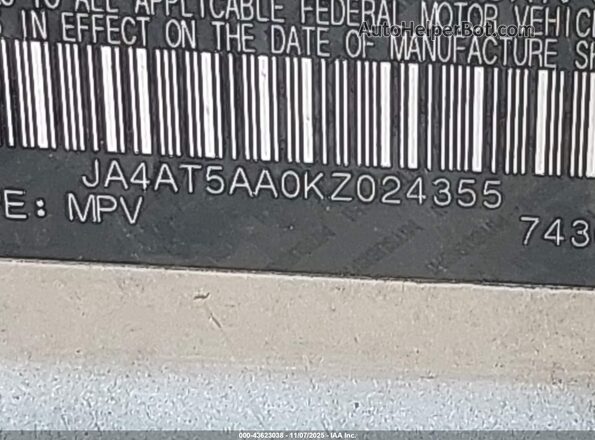 JA4AT5AA0KZ024355 2019 MITSUBISHI ECLIPSE CROSS Silver Vista del compartimento del motor