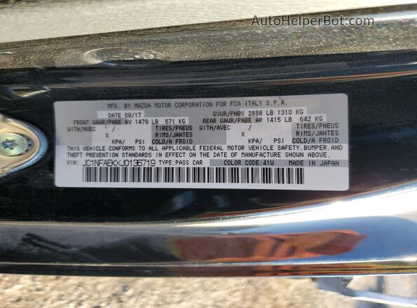 JC1NFAEKXJ0136719 2018 FIAT 124 Black Engine compartment view