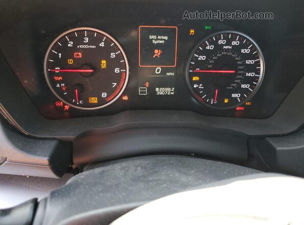 JF1VBAA63P9823817 2023 SUBARU WRX White Widok zestawu wskaźników