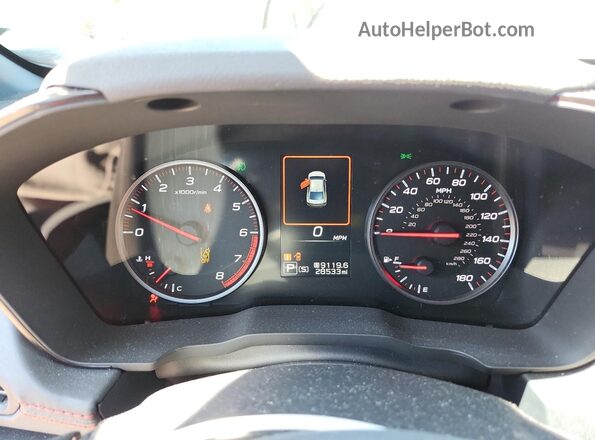 JF1VBAN67P8817633 2023 SUBARU WRX Gray Սարքավորումների վահանակի տեսք