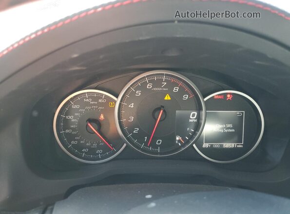 JF1ZCAC12J9602085 2018 SUBARU BRZ Red Вид щитка приладів