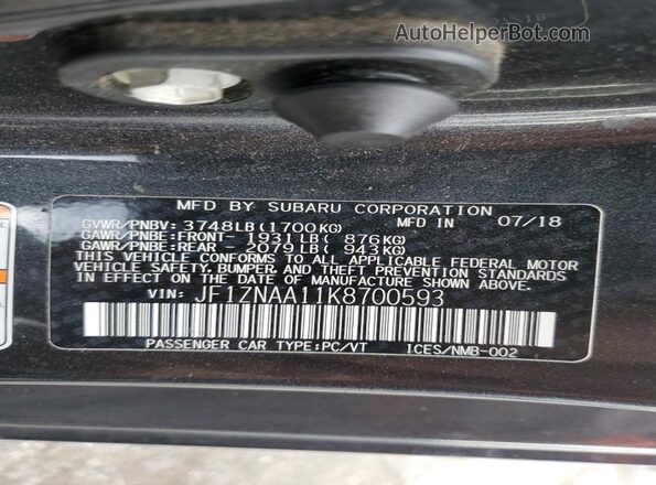 JF1ZNAA11K8700593 2019 TOYOTA 86 Charcoal Engine compartment view