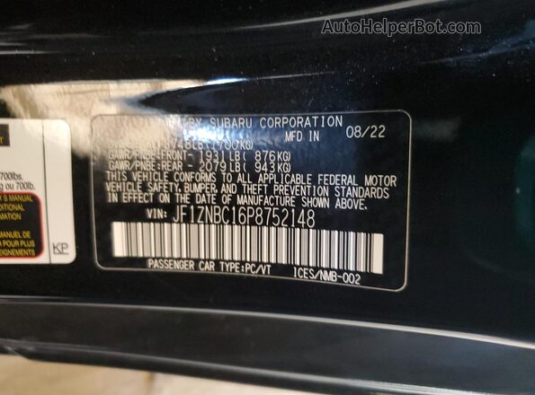 JF1ZNBC16P8752148 2023 TOYOTA GR Black Engine compartment view