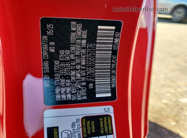 JF1ZNBE16S8757176 2025 TOYOTA GR Red Вид підкапотного простору