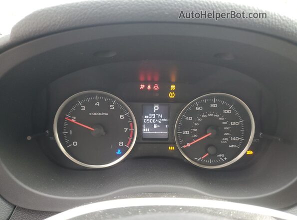 JF2GPABC5H8226900 2017 SUBARU CROSSTREK Silver ხელსაწყოთა პანელის ხედი