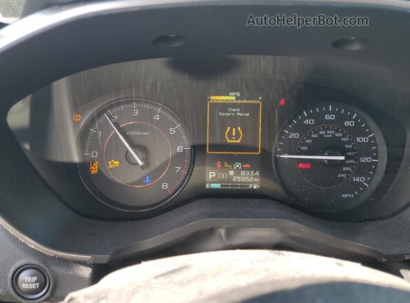 JF2GTAEC1P8310038 2023 SUBARU CROSSTREK Gray Вид щитка приладів