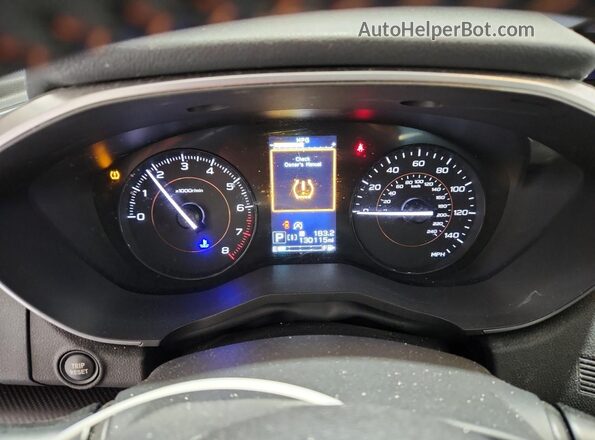 JF2GTAEC3L8234557 2020 SUBARU CROSSTREK Silver Вид щитка приладів