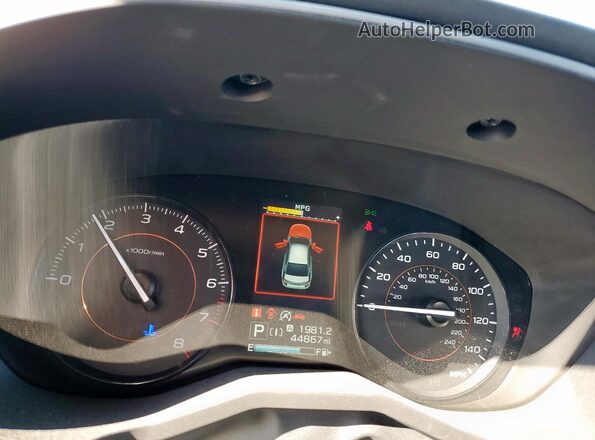 JF2GTAPC6M8246992 2021 SUBARU CROSSTREK Silver Instrument cluster view