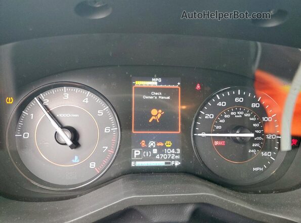 JF2GTAPC7M8282321 2021 SUBARU CROSSTREK Black ხელსაწყოთა პანელის ხედი